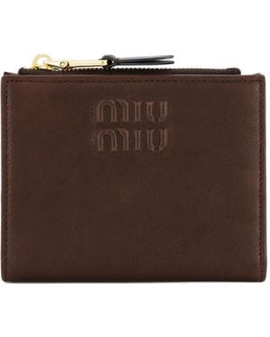 Miu Miu Small Nappa Leather Wallet - Brown