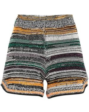 Miista Pantalones Cortos A Rayas - Negro