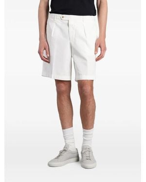 Briglia 1949 Gurkad Pleated-Detail Tailored Shorts - White
