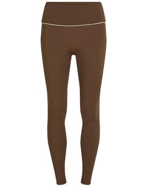 KARL LAGERFELD Leggins Con Ribetes En Contraste - Marrón