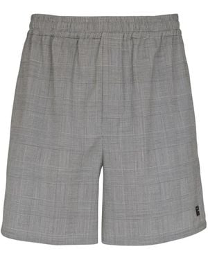 Balmain Shorts Mit Prince Of Wales-Karo - Grau