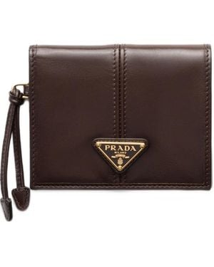 Prada Small Leather Wallet - Brown