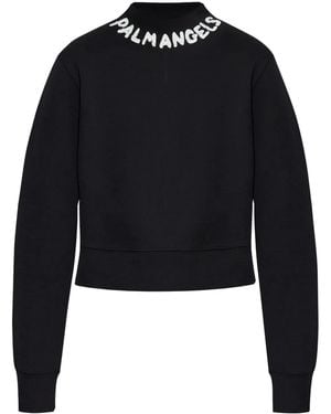 Palm Angels Pull À Logo Imprimé - Noir