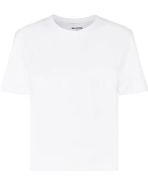 SELECTED T-Shirt Aus Bio-Baumwolle - Weiß