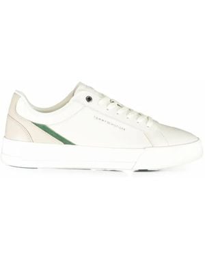 Tommy Hilfiger Signature Leather Trainers - White