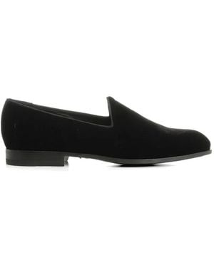 Tagliatore Skyler Loafer Aus Samt - Schwarz