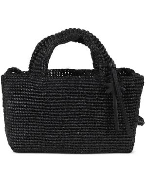 Manebí Woven-Design Tote Bag - Black