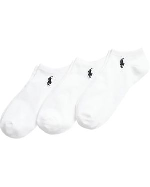 Polo Ralph Lauren Pony-Embroidered Ankle Socks (Set Of Three) - White