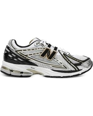 New Balance Logo-Patch Trainers - White