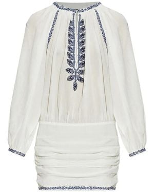 Isabel Marant Ludy Embroidered Cotton Dress - White