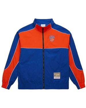 Mitchell & Ness Nba New York Knicks Mesh Colourblock Jacket - Blue