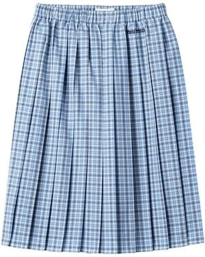 Miu Miu Plooirok - Blauw