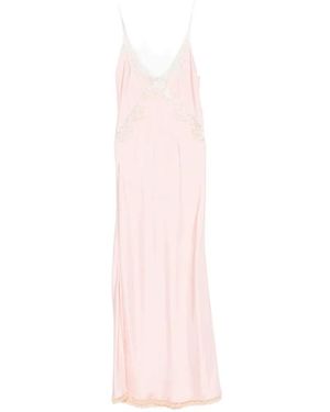 forte_forte Lace-Trim Slip Dress - Pink