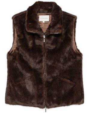 Viktoria Chan Araki Zip Vest - Brown