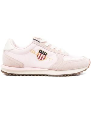 GANT Logo-Embroidered Sneakers - Pink