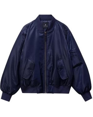 Anine Bing Leon Zip-fastening Bomber Jacket - Blue