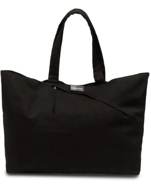 Post Archive Faction PAF Logo-Detail Tote Bag - Black
