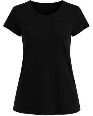 Velvet T-Shirt City Slub À Col Rond - Black