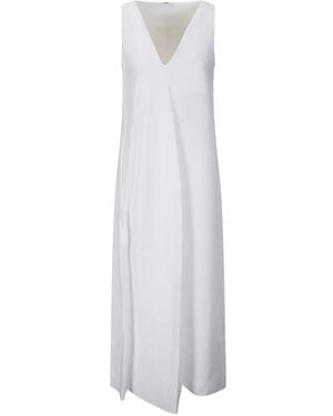 #MSM V-Neck Sleeveless Dress - White