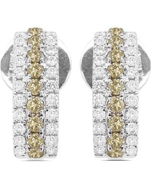 HYT Jewelry 18Kt Diamond Half-Hoop Earrings - White