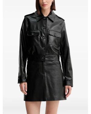 Guess Buttoned Chest-Pocket Jacket - Black