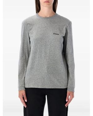 Patagonia Long-Sleeved Logo T-Shirt - Grey