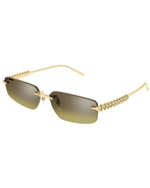 Cartier Eckige Clash Sonnenbrille - Mettallic