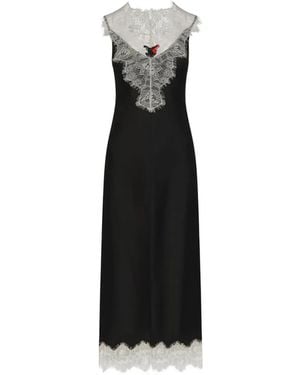 Simon Miller Bea Lace-Trimmed Midi Dress - Black