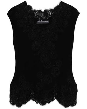 Ermanno Scervino Haut À Détails En Dentelle - Black