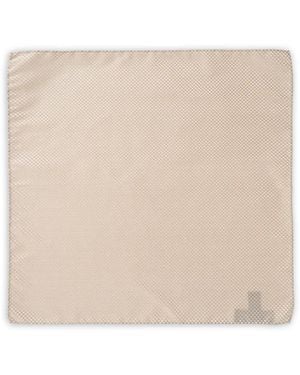 Emporio Armani Silk Pocket Square - Natural