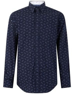 Paul & Shark Shark-Print Shirt - Blue
