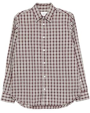 NN07 Colby Checked Cotton Shirt - White