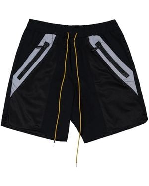 Rhude Bullet Zip Swim Shorts - Black