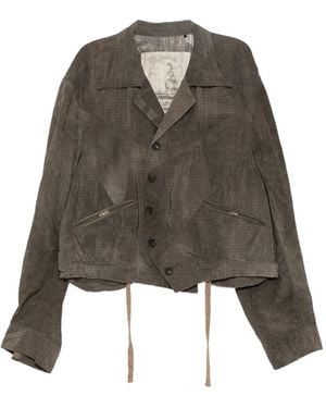 Ziggy Chen Pinstripe Jacket - Brown