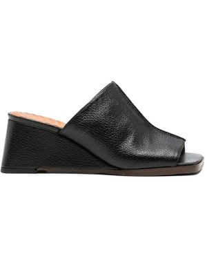Chie Mihara Encho Leather Sandals - Black