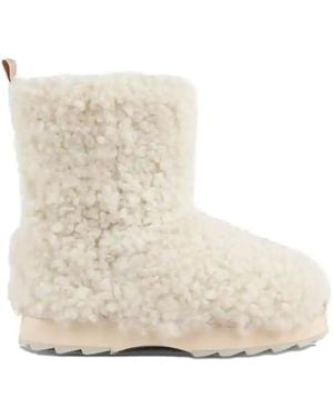 EMU Sharky Lo Teddy-Texture Boots - Natural