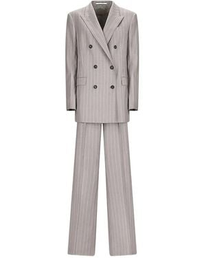 Tagliatore Pinstripe Double-Breasted Blazer - Grey