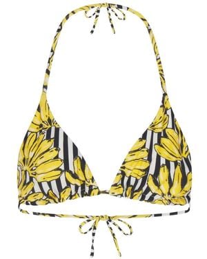 Simon Miller Bwai Striped Bikini Top - Metallic