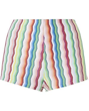 Missoni Striped Mini Shorts - White