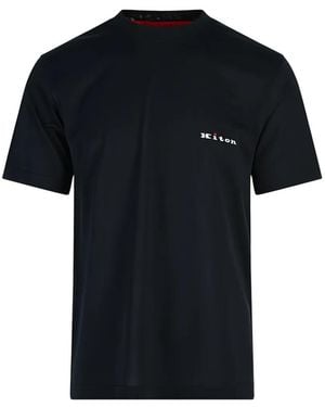 Kiton Logo-Print T-Shirt - Black