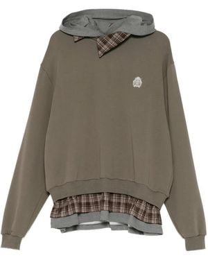 BONBOM Shirt & Sweat Shirt Layered Hoodie - Green