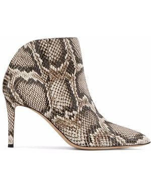 Giuseppe Zanotti Tysha Snakeskin-Effect Boots - Brown