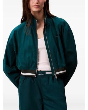 Calvin Klein Zip Cropped Jacket - Green