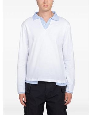 GIMAGUAS Luis Layered-Detail V-Neck Jumper - White