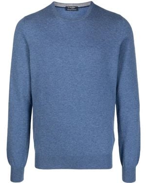 Barba Napoli Fine-Knit Cashmere Jumper - Blue