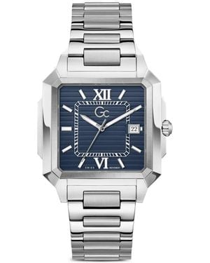 Guess Gc Squarecut Armbanduhr Aus Metall - Blau