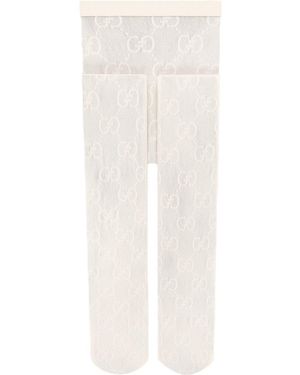 Gucci GG Patterned Tights - White