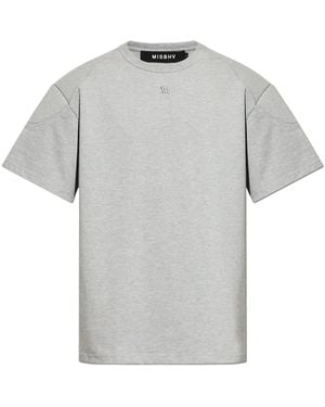 MISBHV T-Shirt mit Logo-Stickerei - Grau