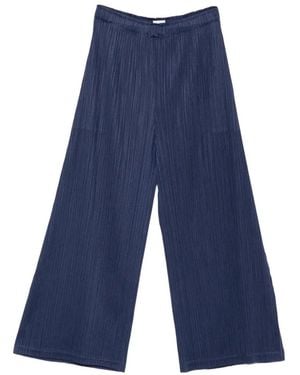 Pleats Please Issey Miyake Pleated Trousers - Blue
