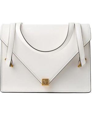 Versace Severine Leather Shoulder Bag - White